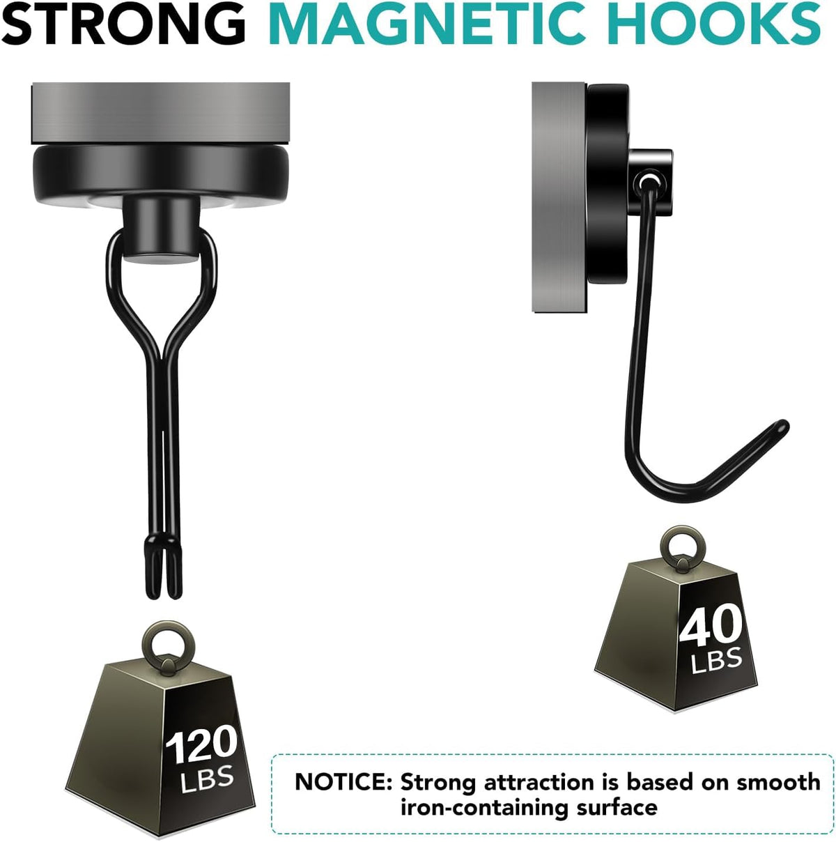 DIYMAG protective NiCuNi coating resists rust and chipping on the magnetic hook.