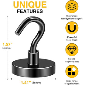 DIYMAG rare-earth neodymium magnet base shown for industrial-strength mounting.