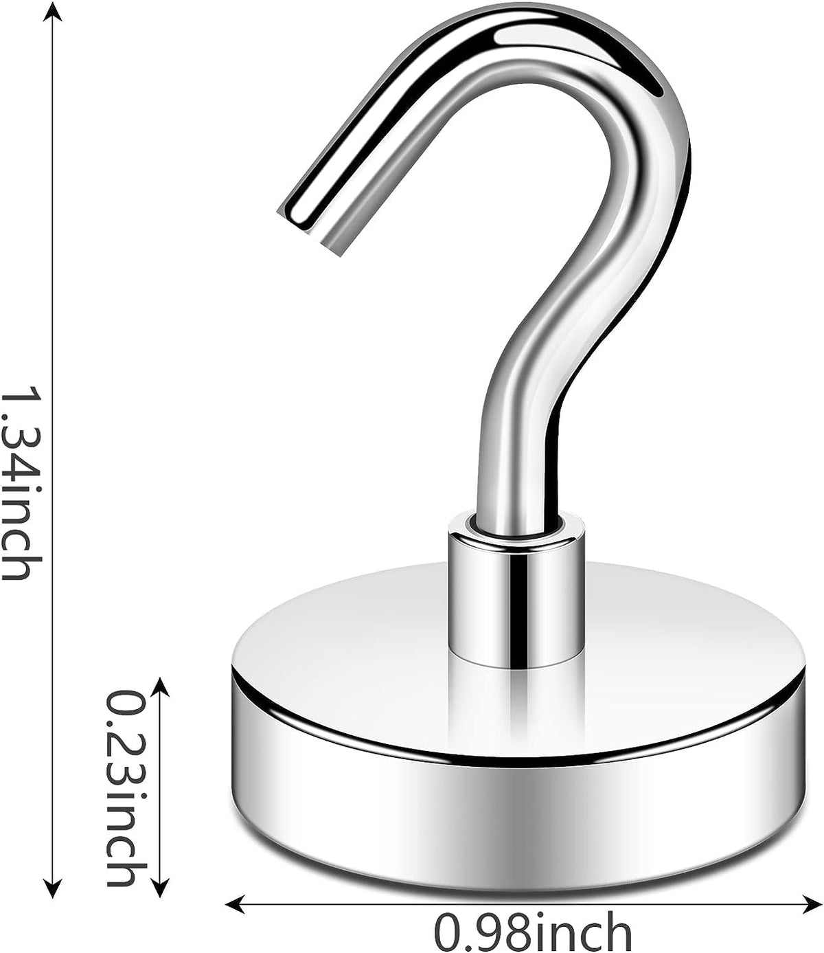 DIYMAG strong magnetic hook adheres to iron surfaces for versatile use