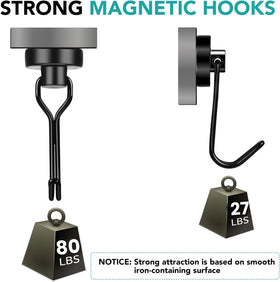 DIYMAG swivel hook on a metal surface for easy hanging.