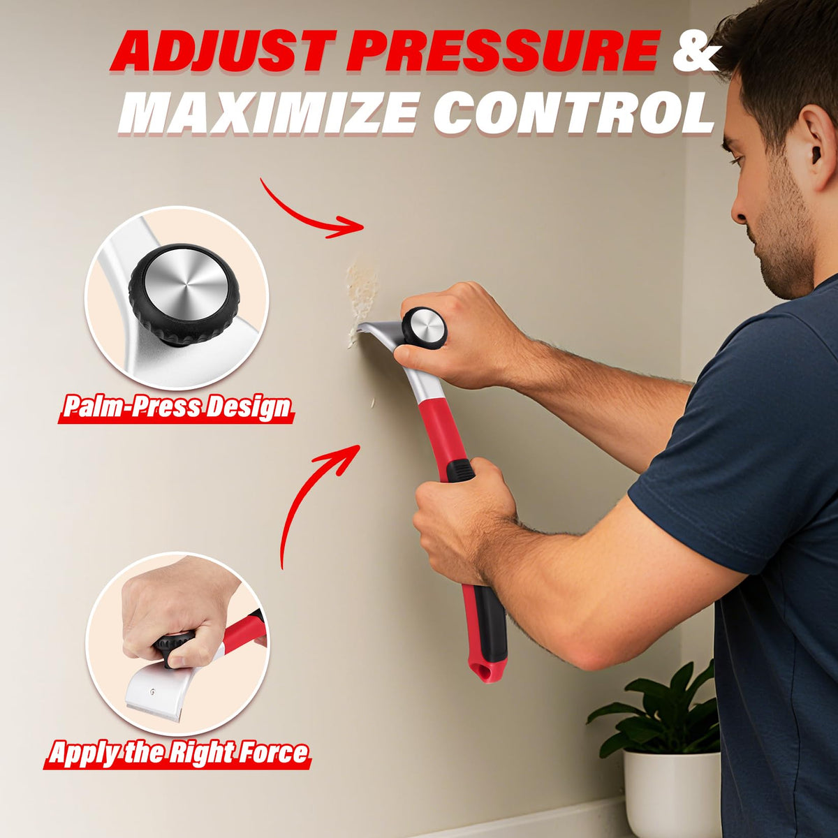 DIYSELF Carbide Scraper ergonomic handle in use for better grip