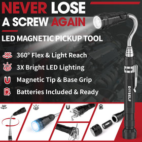 DIYSELF built-in LED light enhances visibility during searches