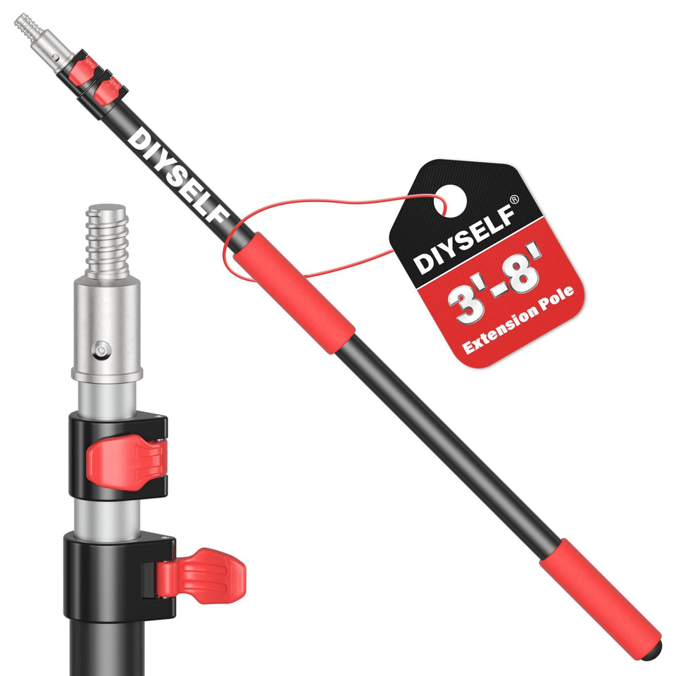 DIYSELF extension-pole-3-2-8ft in use for painting from the ground