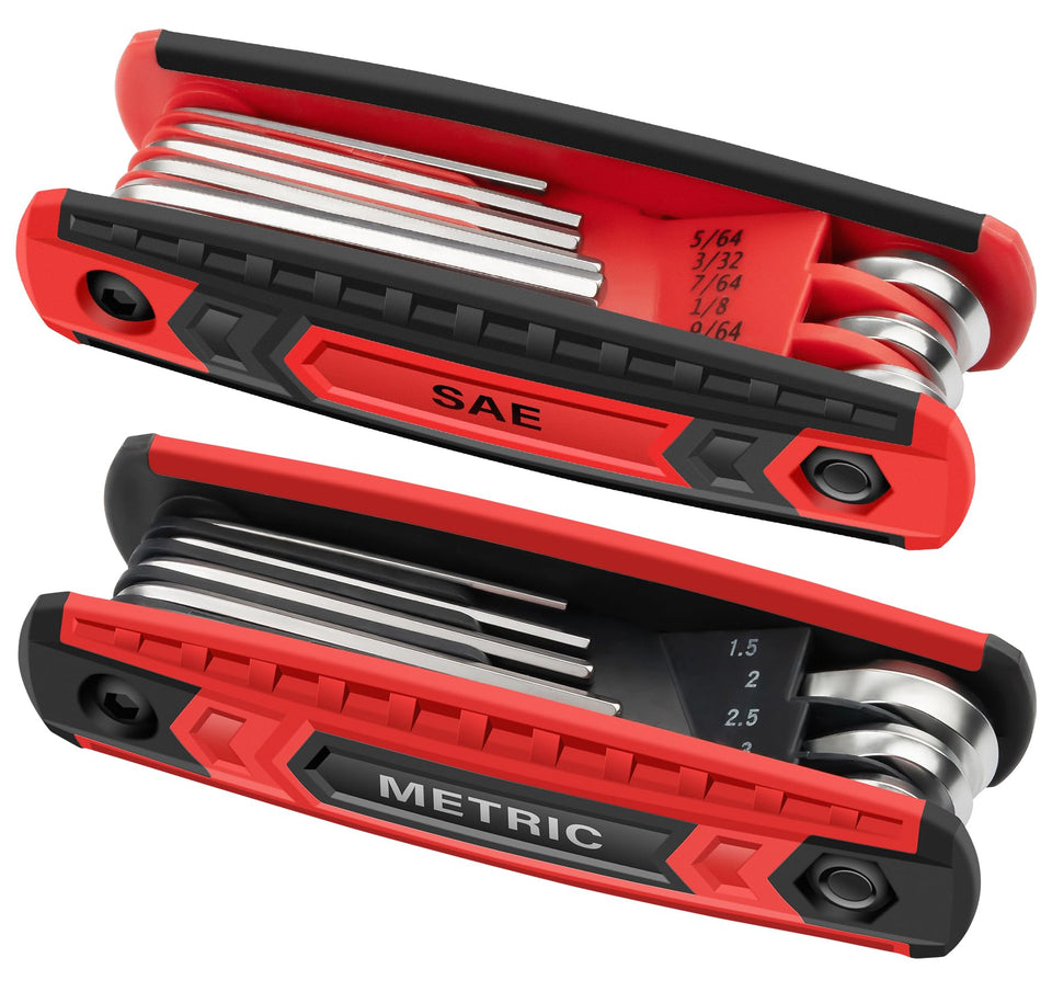 DIYSELF folding allen wrenches showing compact folding body for on the go repairs