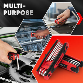 DIYSELF secure folding design keeps hex keys organized and easy to grab