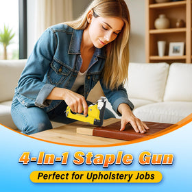 DIYSELF staple gun shows ergonomic grip for comfortable long sessions