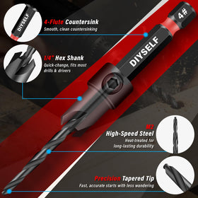 DIYSELF wood plug cutters 3/8 and 1/2 inch for concealed screw holes