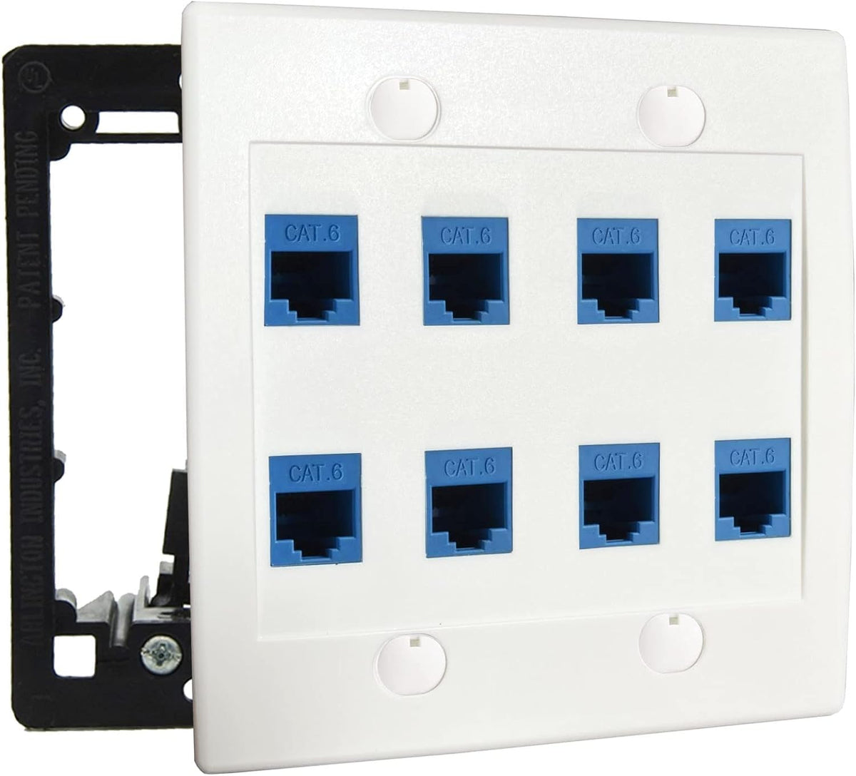 DIYTECH dual-gang wall plate installation ready for seamless network expansion.