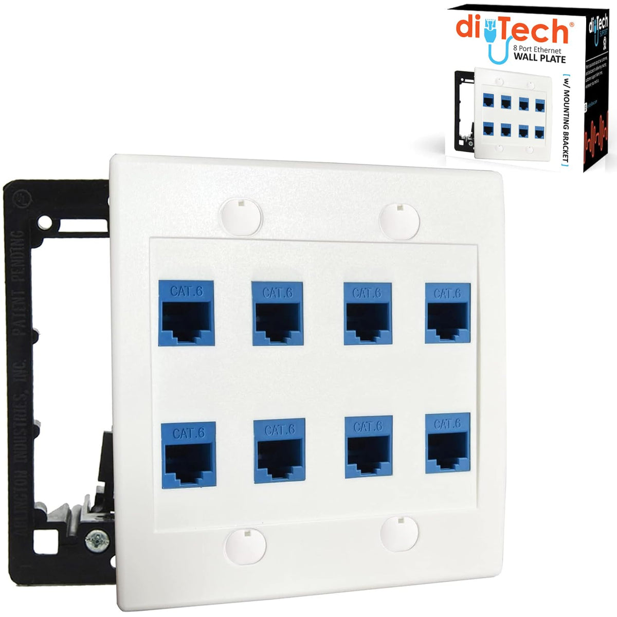 DIYTECH multi-device network wall outlet supports several connections at once.