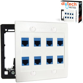 DIYTECH multi-device network wall outlet supports several connections at once.