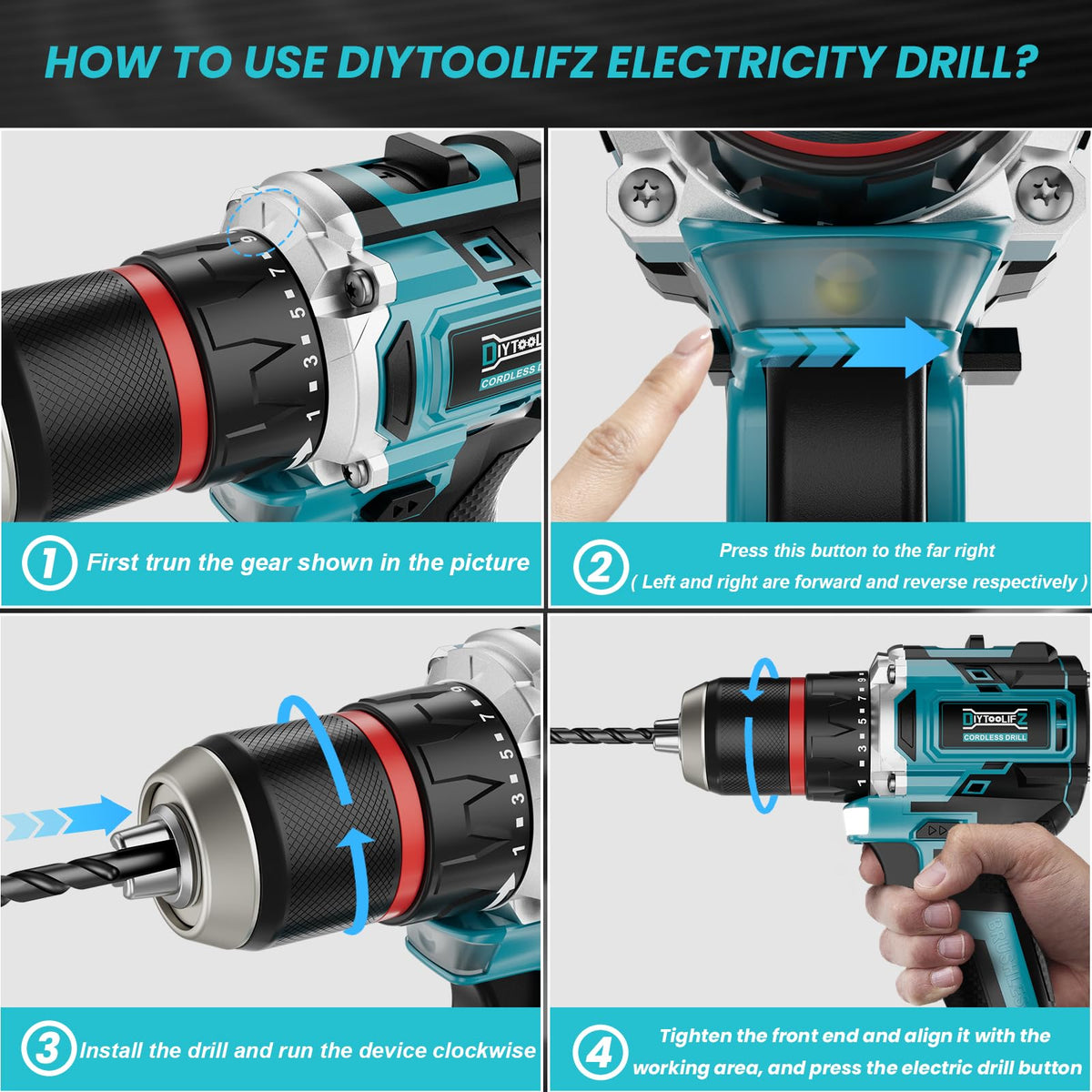 DIYtoolifz auxiliary handle enhances control during use.