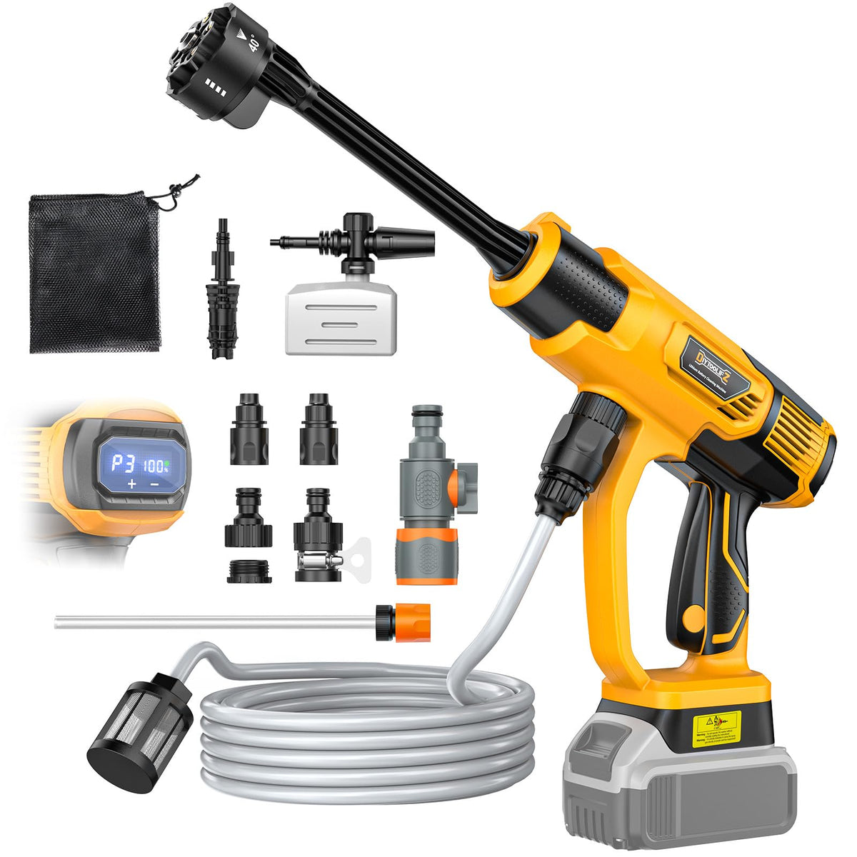 DIYtoolifz cleaning tool compatible with DeWalt 20V battery for versatile power