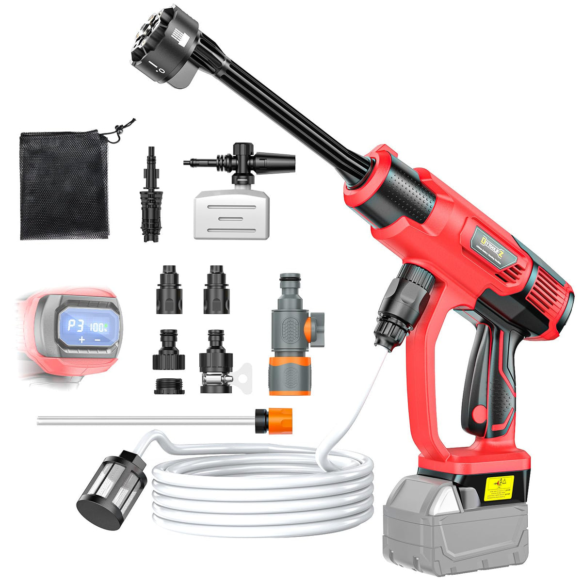 DIYtoolifz cleaning tool with Milwaukee 18V compatibility for versatile cleaning tasks.