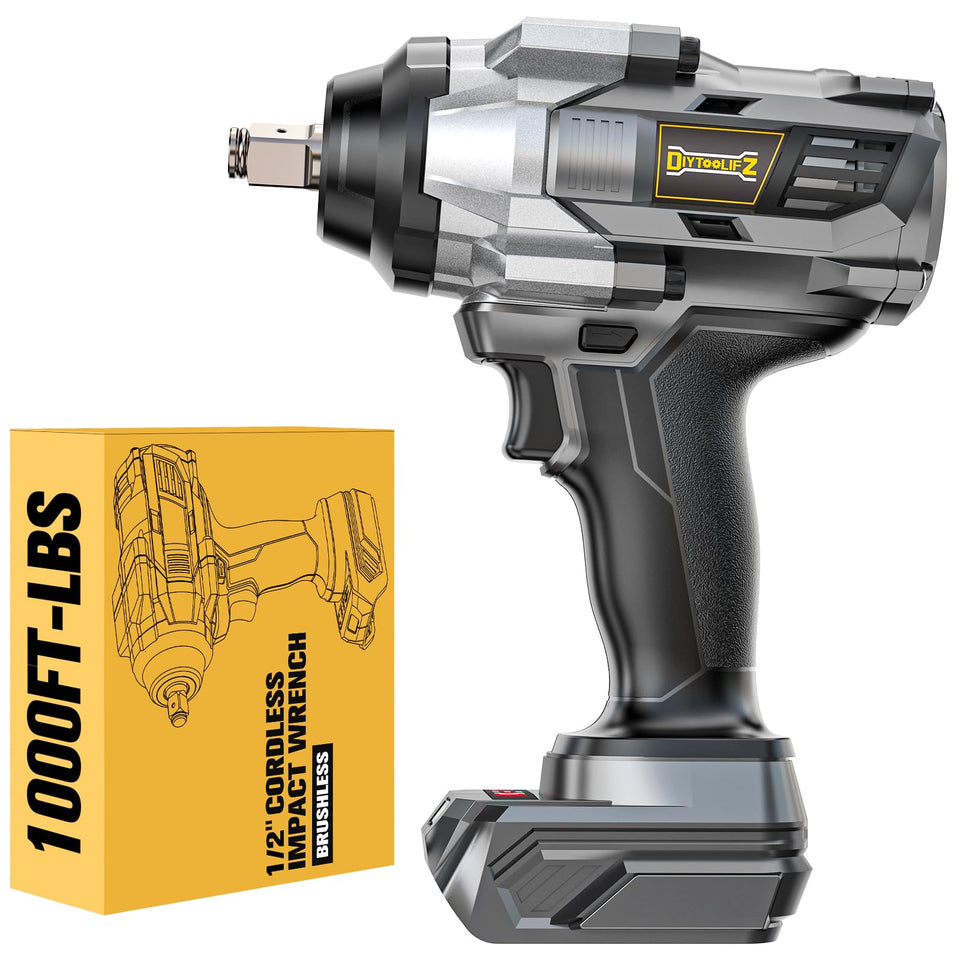 DIYtoolifz cordless impact wrench bare tool for easy on-site tire changes.