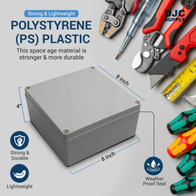 DJC Supply junction box lid open for easy maintenance access