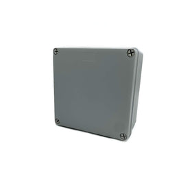 DJC Supply weatherproof junction box front view with IP65 protection for outdoor wiring