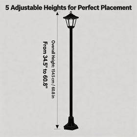 DJGIFI waterproof lamp post ensures reliable night lighting in rain or shine.