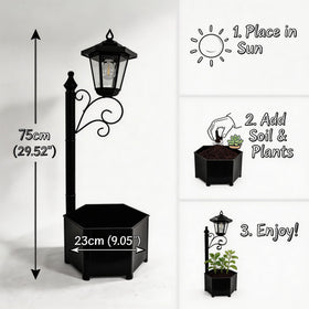DJGIFI 29.5-inch height offers balanced light coverage for lawns and pathways.