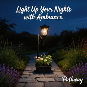 DJGIFI warm white LED lighting powered by solar energy for eco-friendly nights.