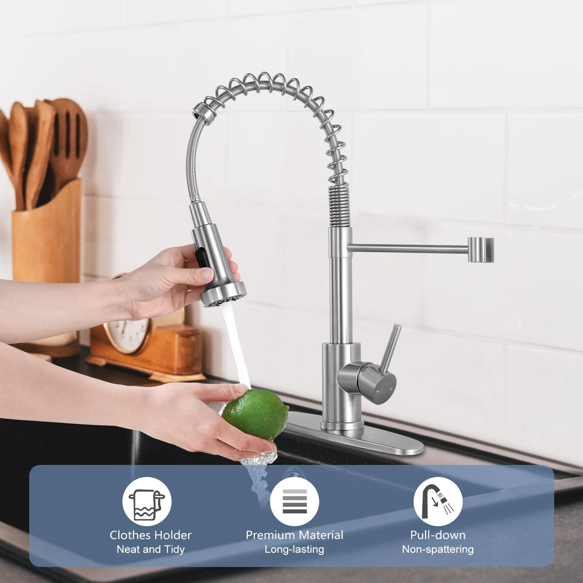 DJS faucet deck plate supports flexible 1- or 3-hole installation