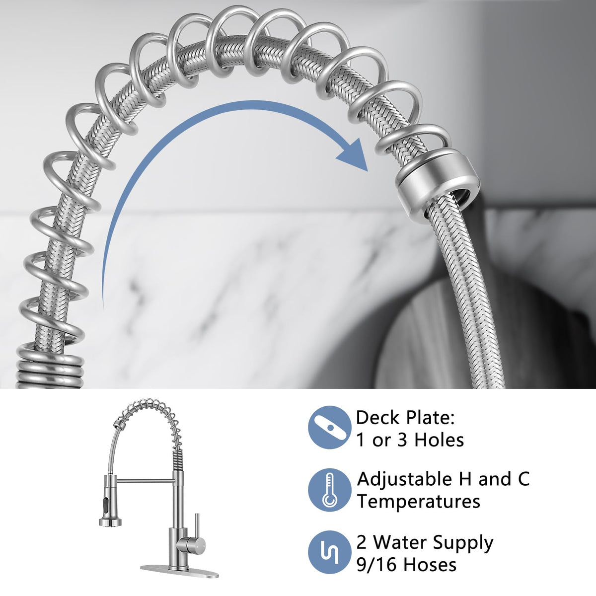 DJS solid stainless steel construction for durable use