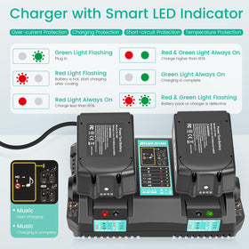Djsanu 18V battery pack compatible with Makita LXT models