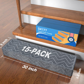 DK177 stair treads in dark gray blend with modern home decor