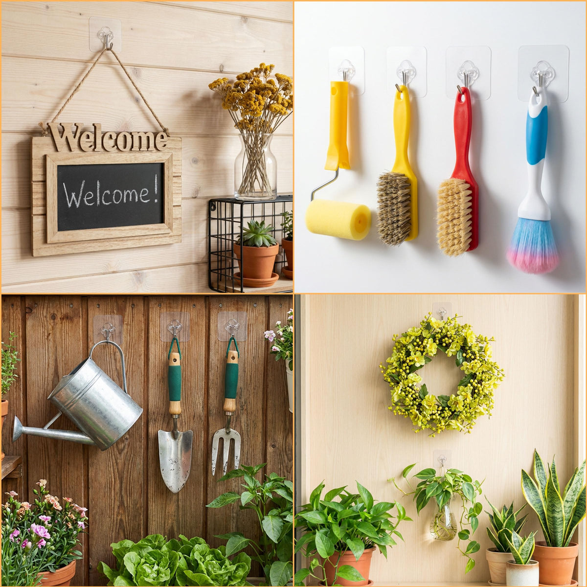 DKHDBD clear hook blends with kitchen backsplash for discreet storage