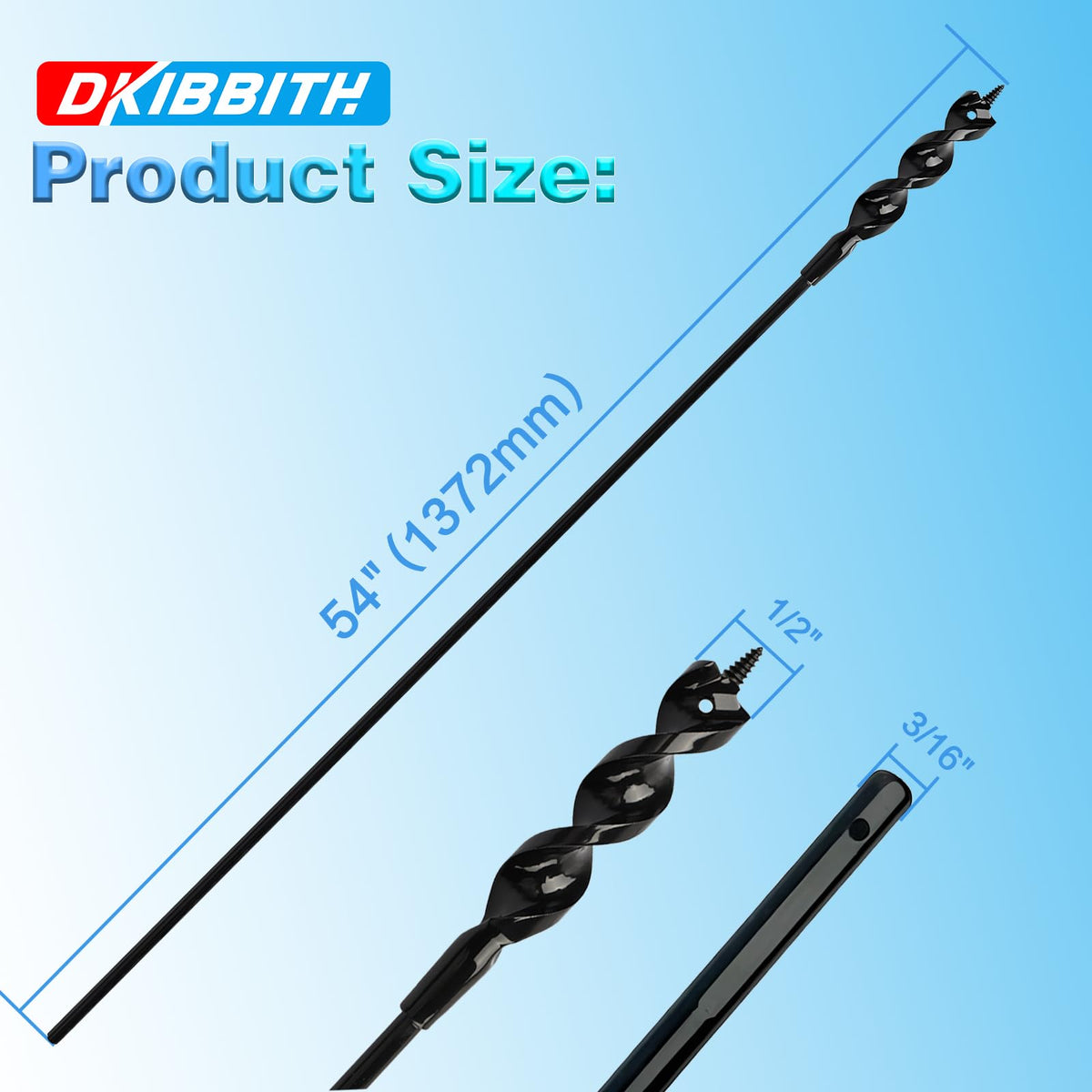 DKIBBITH 54-inch flexible drill bit navigating around studs