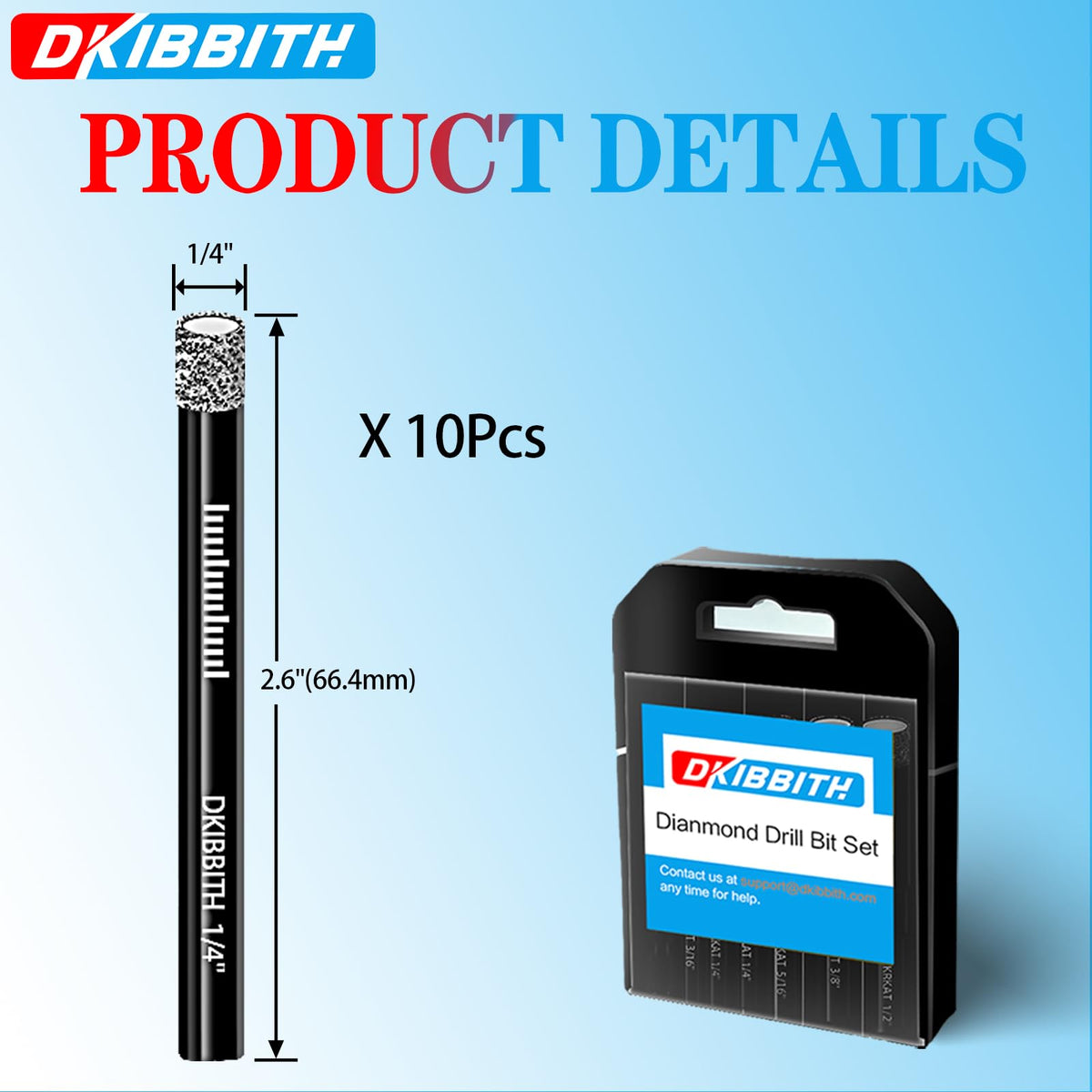 DKIBBITH diamond drill bit ceramic tiles for smooth hole openings
