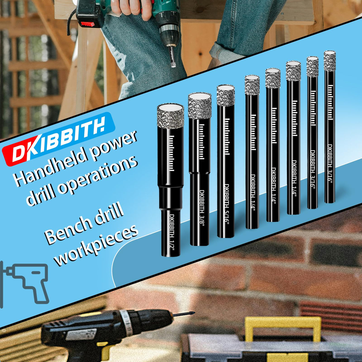 DKIBBITH diamond drill bit stone drilling with dry technique