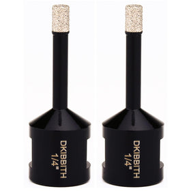 DKIBBITH dry diamond core bit 6mm set enables fast, clean drilling in ceramic tile and stone.