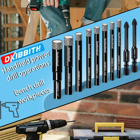 DKIBBITH dry diamond drill bit 1-2 round shank for tough materials.