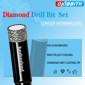 DKIBBITH dry diamond drill bit 1-4 round shank for porcelain drilling.