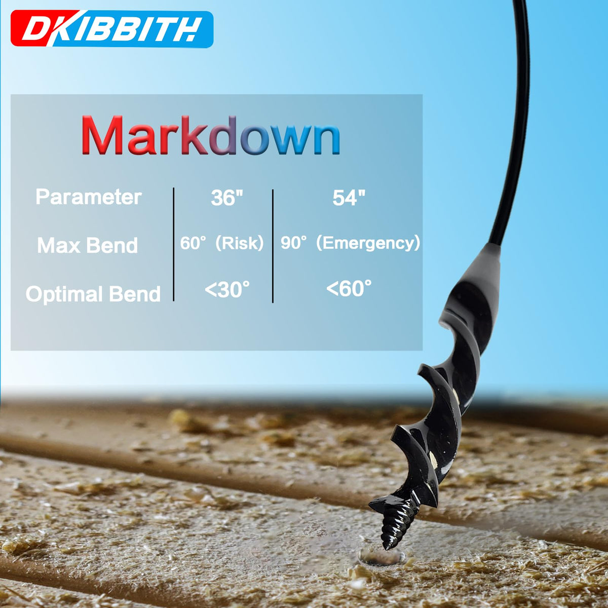 DKIBBITH durable spring steel shaft offers long lasting performance.