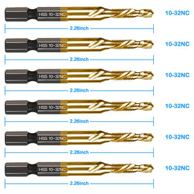 Close-up of DKIBBITH taps with engraved SAE sizes for fast size choice