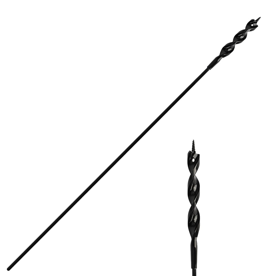 DKIBBITH fish-eye tip drill bit guiding wire through a wall
