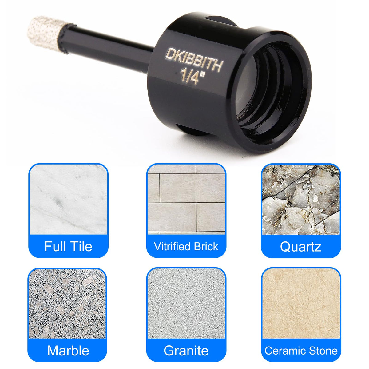 DKIBBITH premium diamond grains deliver fast, smooth cutting on hard materials.