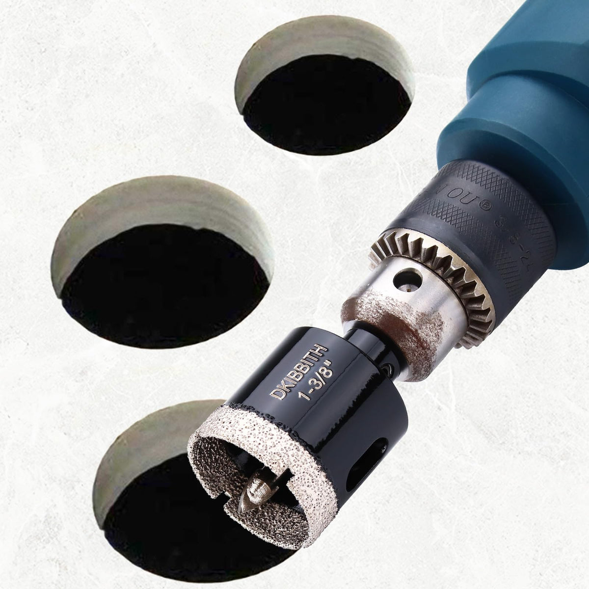 DKIBBITH 2pc tile hole saw kit offers versatile project options.