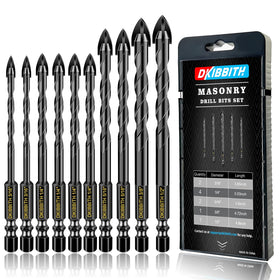 DKIBBITH masonry drill bit set for tile and brick with clean holes.