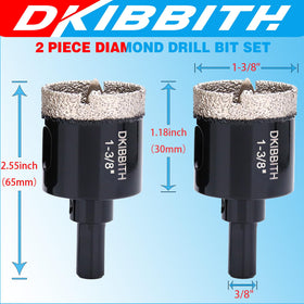 DKIBBITH diamond tip hole saw cuts porcelain tiles cleanly and efficiently.
