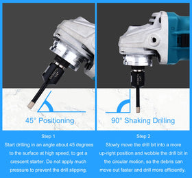 DKIBBITH porcelain tile drilling suitable for bathroom renovations.