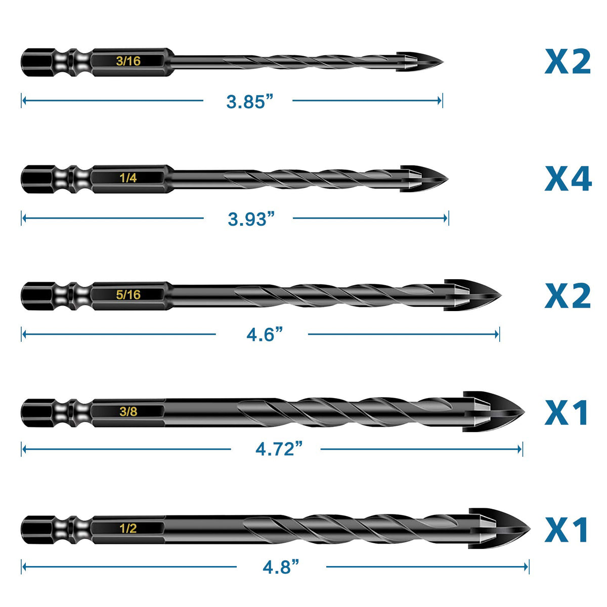 Close-up of tungsten carbide tip showing precision spear design.