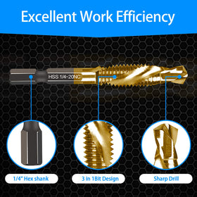 DKIBBITH 1/4-inch hex quick-change shank shown for fast tool changes
