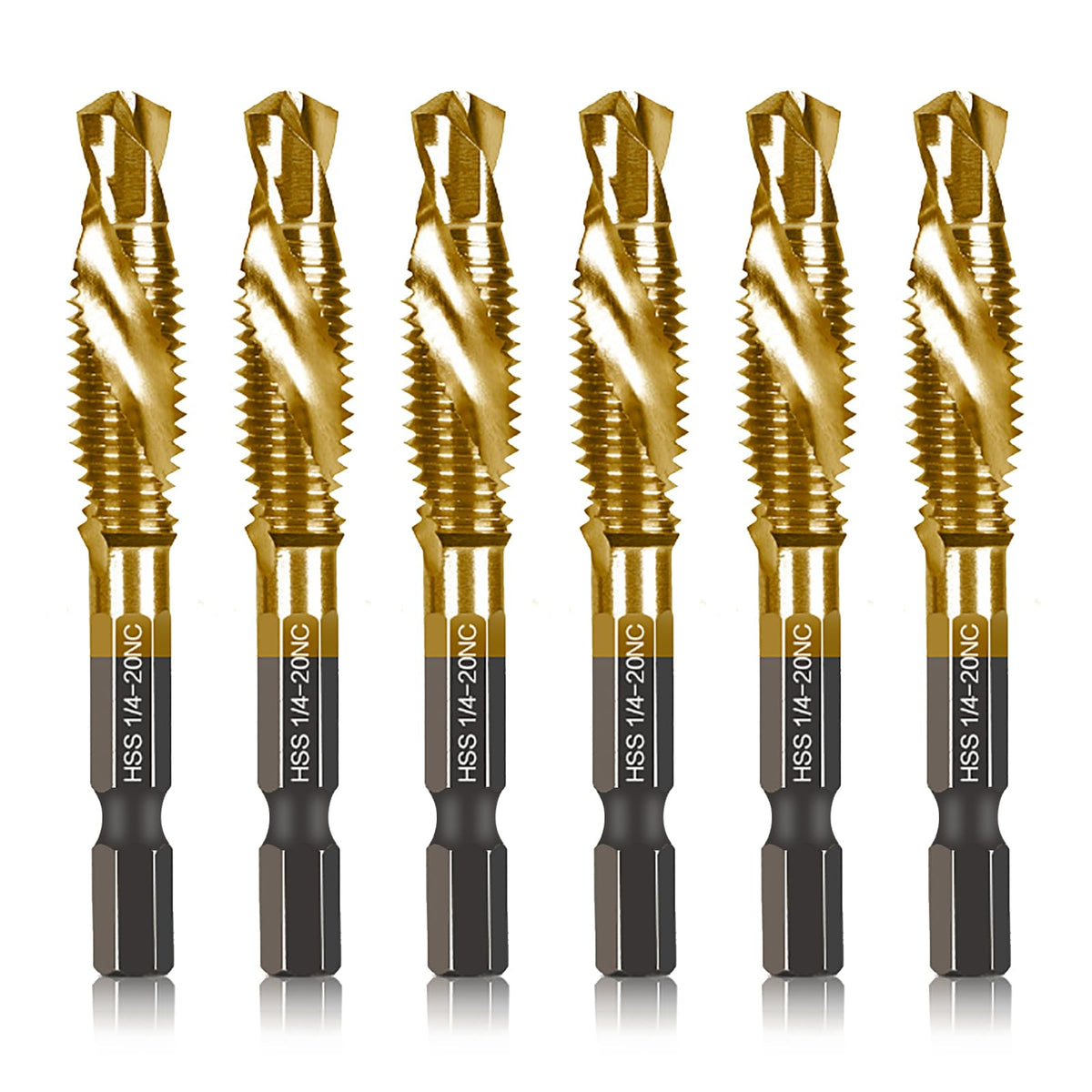 DKIBBITH six-piece drill-tap set for versatile metal and plastic work