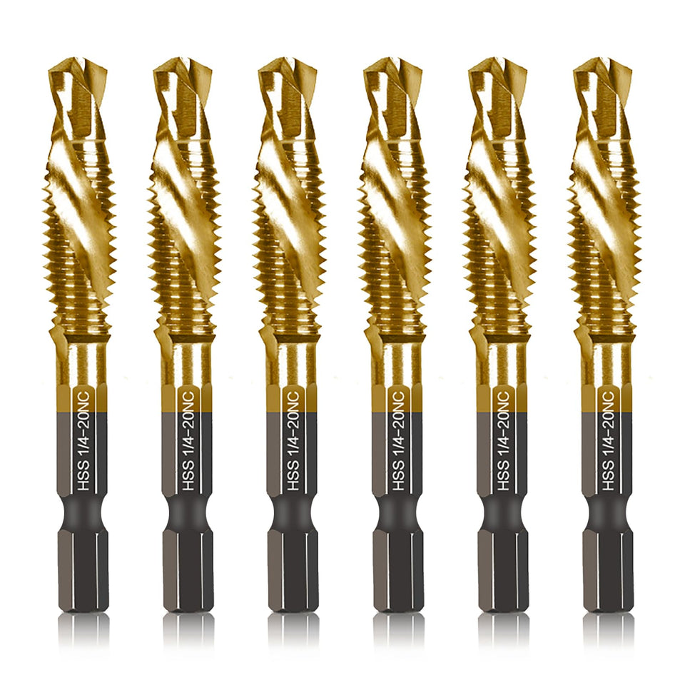 DKIBBITH six-piece drill-tap set for versatile metal and plastic work