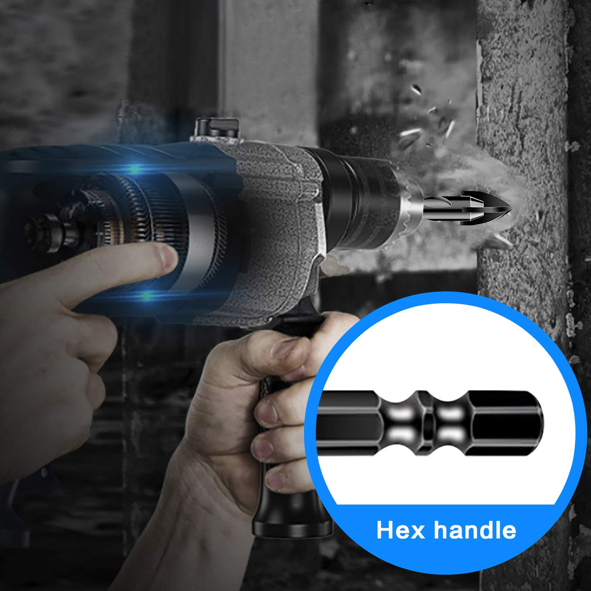 DKIBBITH cooling with water guidance helps prevent overheating during drilling.