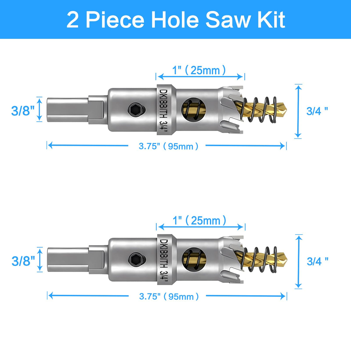 DKIBBITH TCT hole saw teeth close-up highlighting carbide teeth for burr-free holes