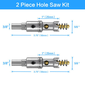 DKIBBITH hole saw with titanium-plated pilot bit for precise starts