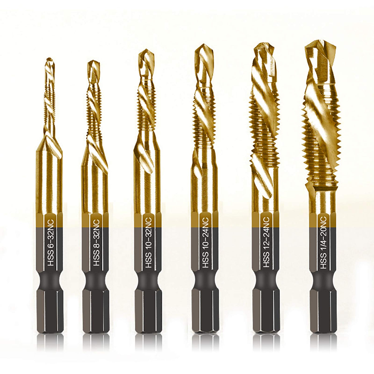 DKIBBITH titanium drill-tap set with quick-change hex shank